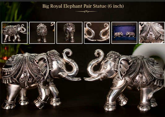 Big Royal Elephant Pair Statue
