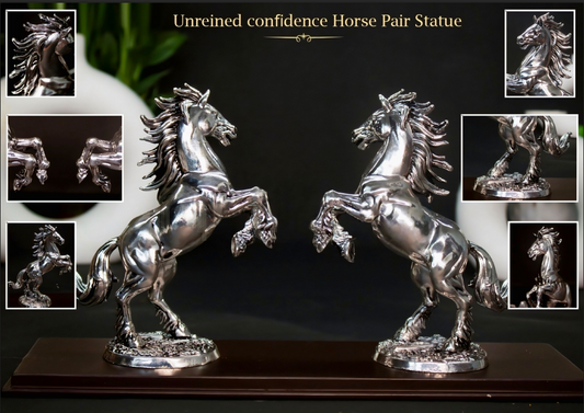 Unreined confidence Horse Pair Statue