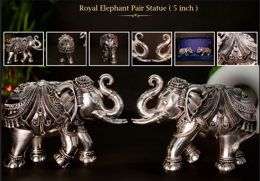 Royal Eelphant Pair Statue